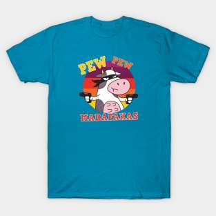 Pew Pew Madafakas - Cow gangster T-Shirt